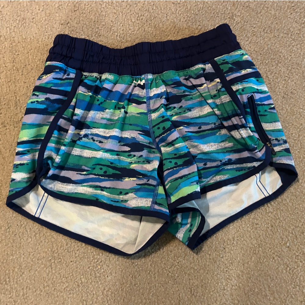 lululemon athletica Blue and Green Athletic Shorts